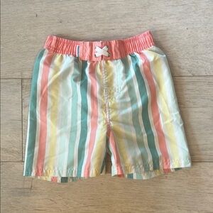 Rugged Butts Striped Multicolor Swim Shorts Trunks Size 5